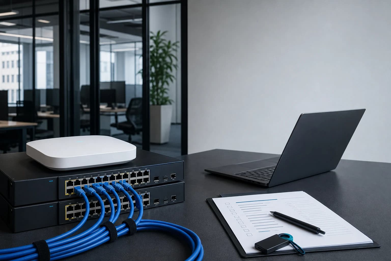 Network and workplace technology prepared for a multi-site rollout